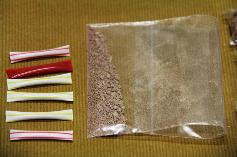 A close up of the straws of drugs seized in the Telok Blangah case