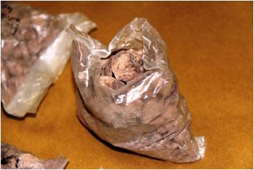 Close-up of heroin seized