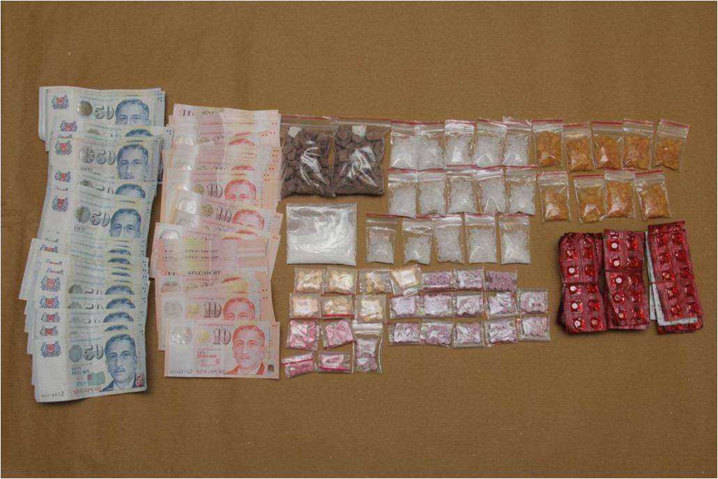 Photo 1: Drugs seized by CNB on 22 August 2013.
