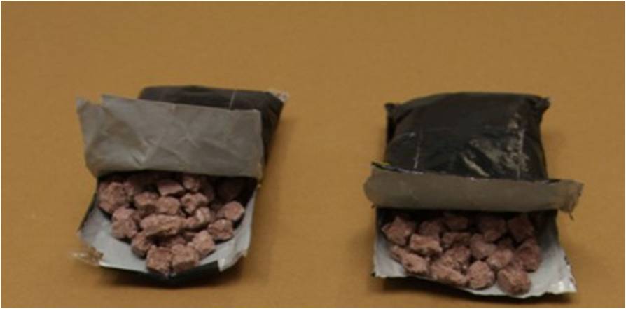 Photo 2: Heroin seized during the operation on 10 September 2013