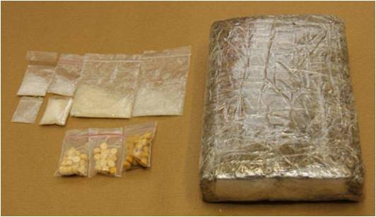 'Ecstasy' and 'Ice' seized during the operation on 11 June 2013