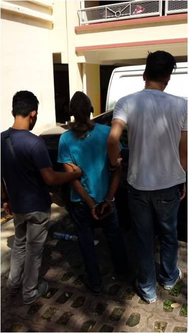 A suspect arrested during one of the operations. A suspect arrested during one of the operations.