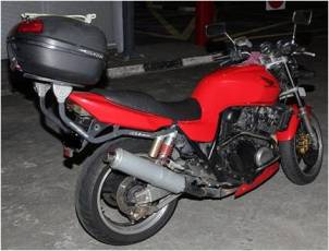 Motorcycle seized at Woolands Checkpoint on 26 Mar 14