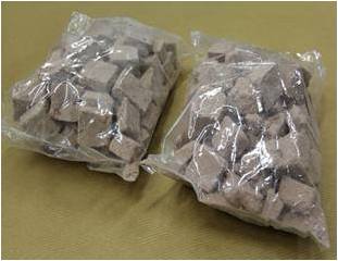Heroin seized in a CNB operation on 25 January 2014.