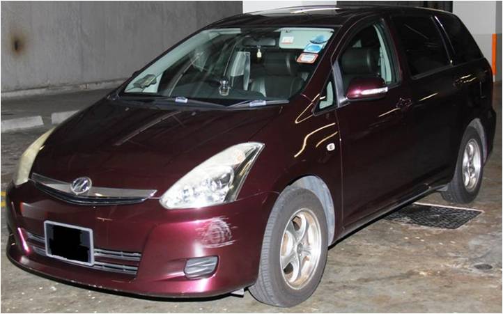 Vehicle seized by CNB officers in the second operation at Geylang conducted on 16 May 2014