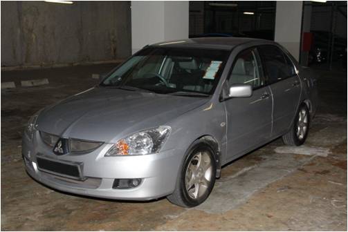 A car that was seized in a CNB operation on 24 July 2014.