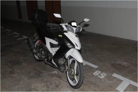 Motorcycle seized in CNB operation on 10 March 2014.