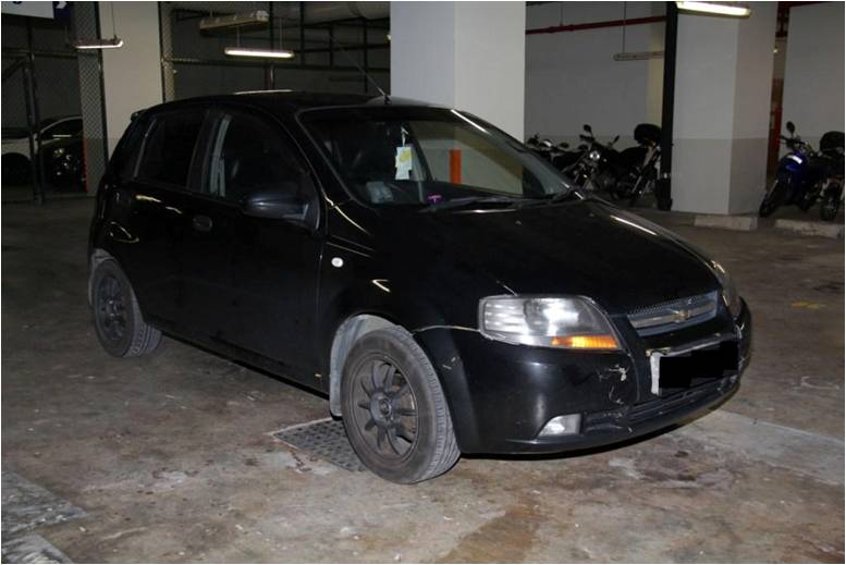 Car seized in CNB operation on 19 March 2014.