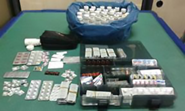 Photo of illegal health product seized in Geylang joint operation.