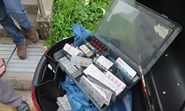 Photo of illegal health product seized in Geylang joint operation.