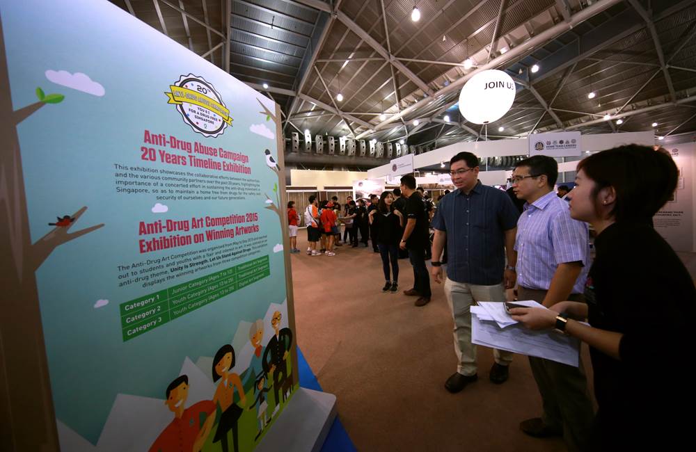 Mr Edwin Tong at the Anti Drug Abuse Campaign’s 20 Years Timeline Exhibition