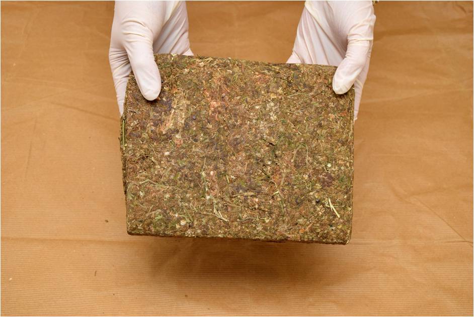 Block of cannabis seized on 22 July 2015 at Woodlands Checkpoint