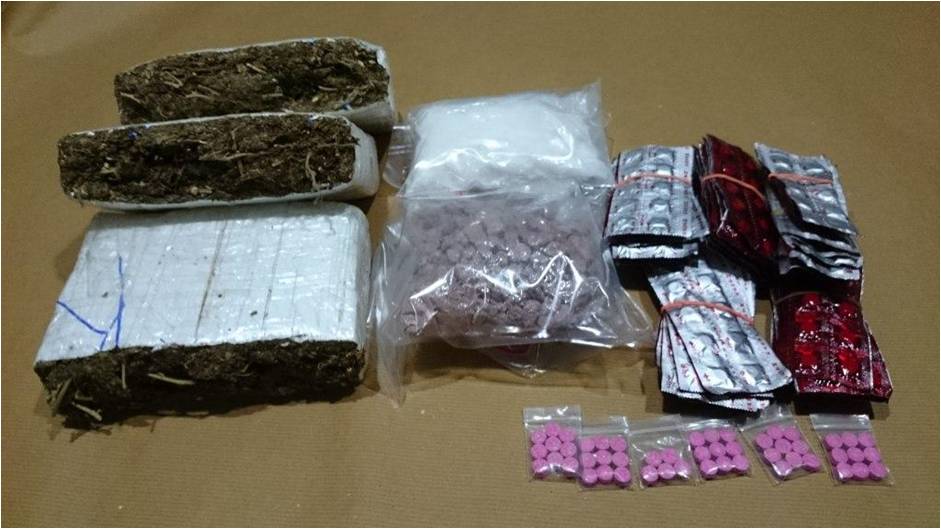 Cannabis and other drugs seized in a Home Team operation on 25 February 2015.