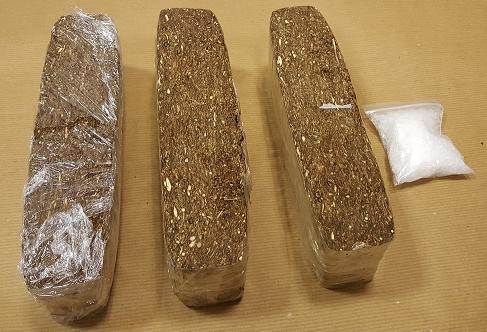 Photo 1: Cannabis and ‘Ice’ seized by CNB at Tuas Checkpoint on 22 June 2015