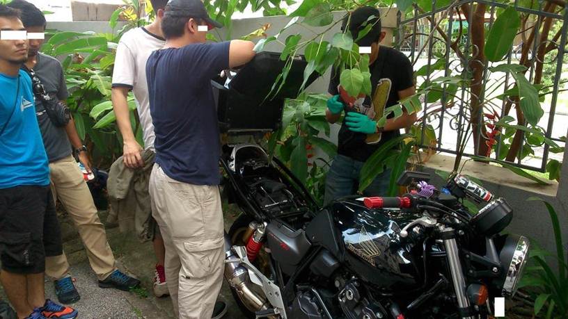 CNB officers conducting a search during one of the operations