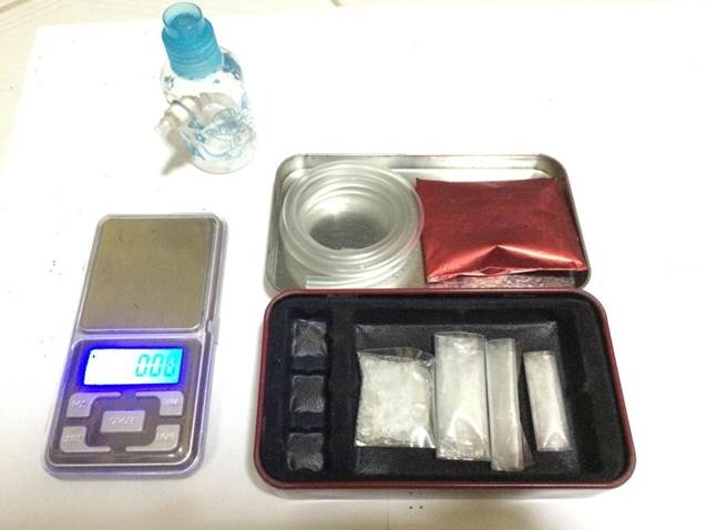 ‘Ice’ and drug paraphernalia seized during one of the operations.
