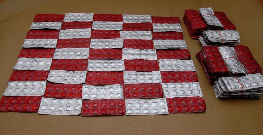 Erimin-5 tablets seized in a joint ICA-CNB operation on 14 January 2015 at the Tuas Checkpoint
