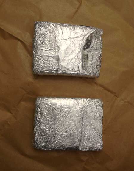 Photo 2: Two bundles of cannabis seized