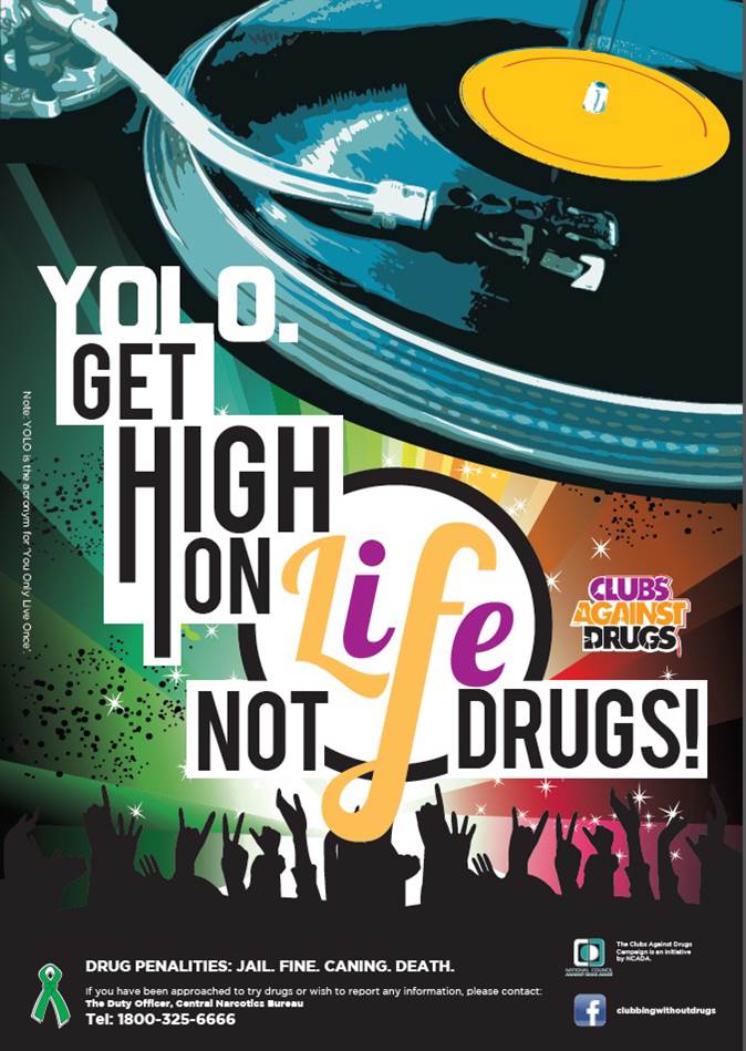 Clubs Against Drugs Campaign poster