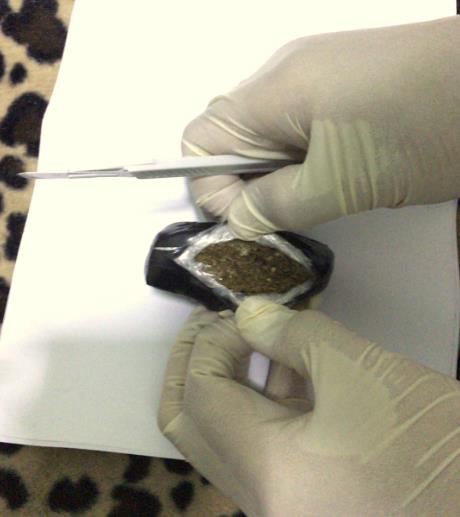Photo-2: Cannabis concealed in a bundle, recovered from within Segar Road unit on 5 Jan 2016.