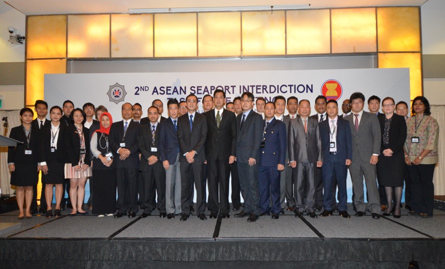 Attendees at the 2nd ASEAN Seaport Interdiction Task Force Meeting, hosted by the Central Narcotics Bureau from 4 to 6 July 2017