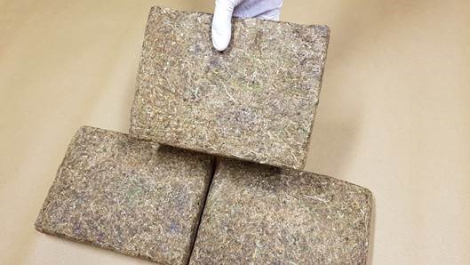The cannabis that were seized at the Woodlands Checkpoint (Photo: CNB)