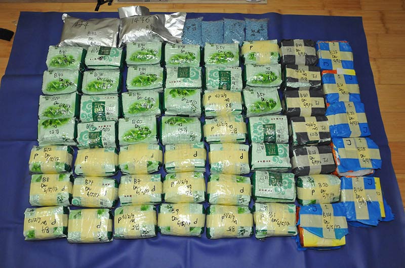 Photo: Drugs seized from NCID’s operation on 6 May 2017 [Photos courtesy of NCID]