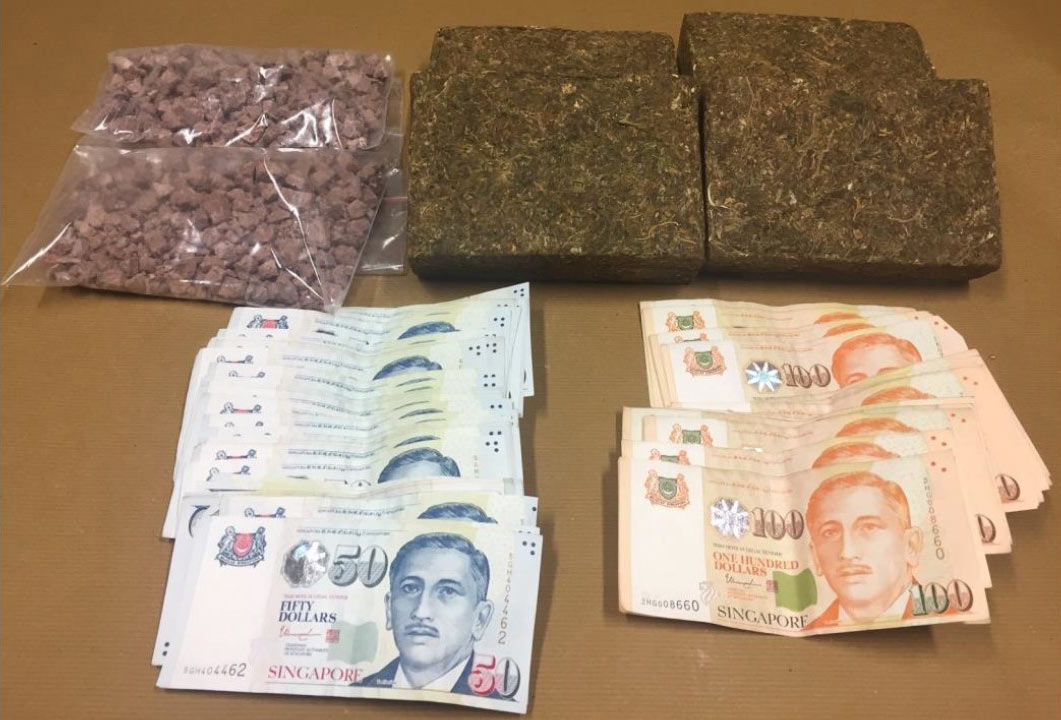 Cannabis, heroin and cash seized in CNB operation on 5 September 2017