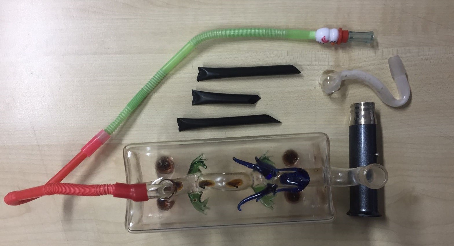 An ‘Ice’-smoking apparatus seized in CNB’s island-wide operation from 25 to 29 September 2017