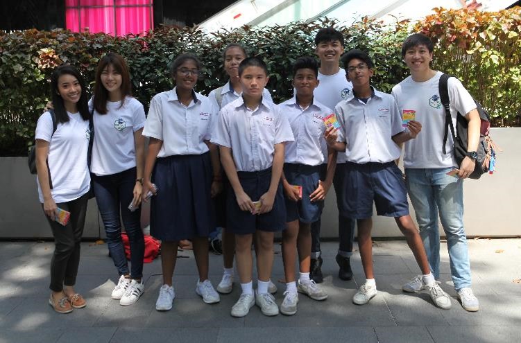 Our officers and students in Orchard and Changi Airport as part of the island-wide distribution