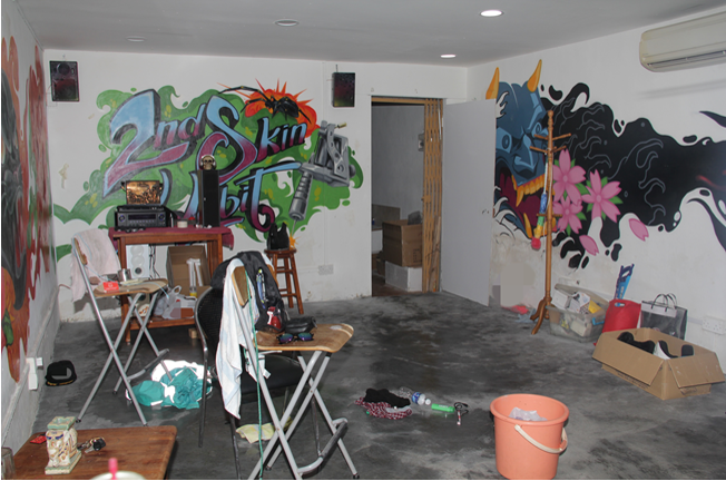 Photo-2 (CNB): View of interior of hideout in the vicinity of Norris Road.