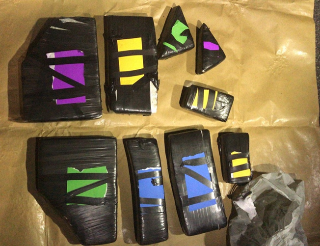 Photo-1 (CNB): Some of the cannabis recovered from within a blue Suzuki, in CNB operation on 27 September 2018. Photo-1 (CNB): Some of the cannabis recovered from within a blue Suzuki, in CNB operation on 27 September 2018.