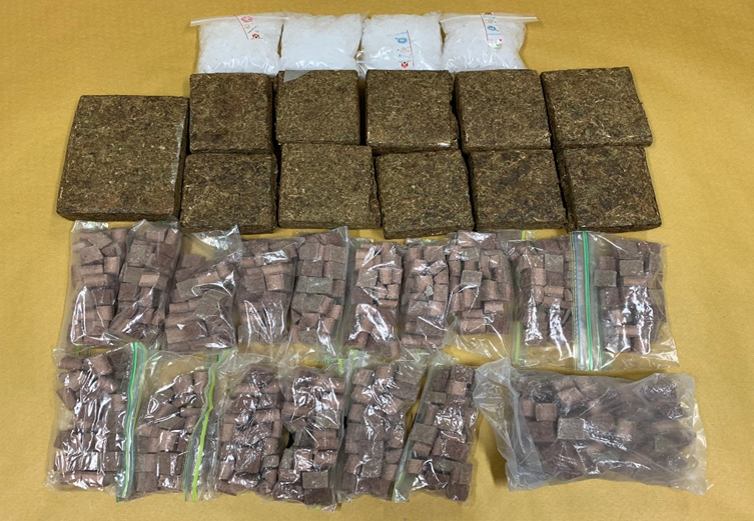 Photo (CNB): Cannabis, heroin & ‘Ice’ seized at Woodlands Checkpoint on 29 October 2018