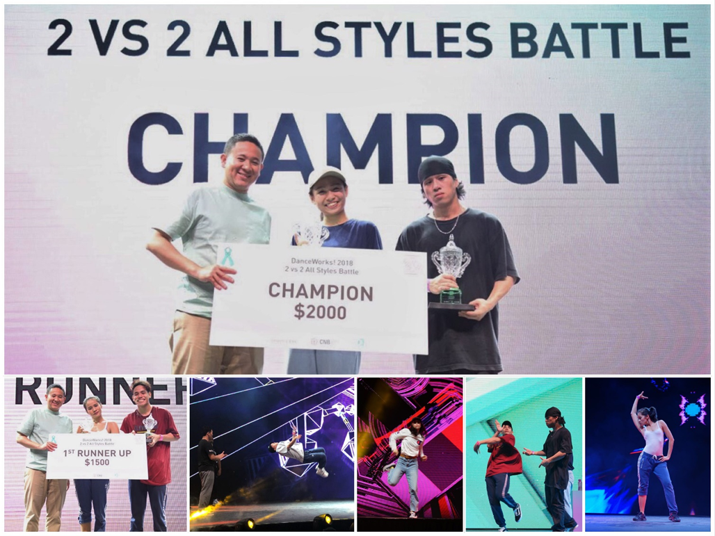 Photo 4 (CNB): Winners of the 2v2 battle and event highlights