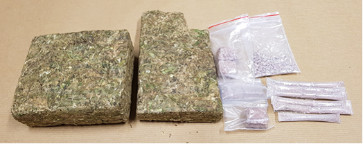 Photo-3: Cannabis and heroin seized from a 56-year-old Singaporean male suspected drug trafficker arrested in the vicinity of Woodlands Ring Road on 25 January 2018.