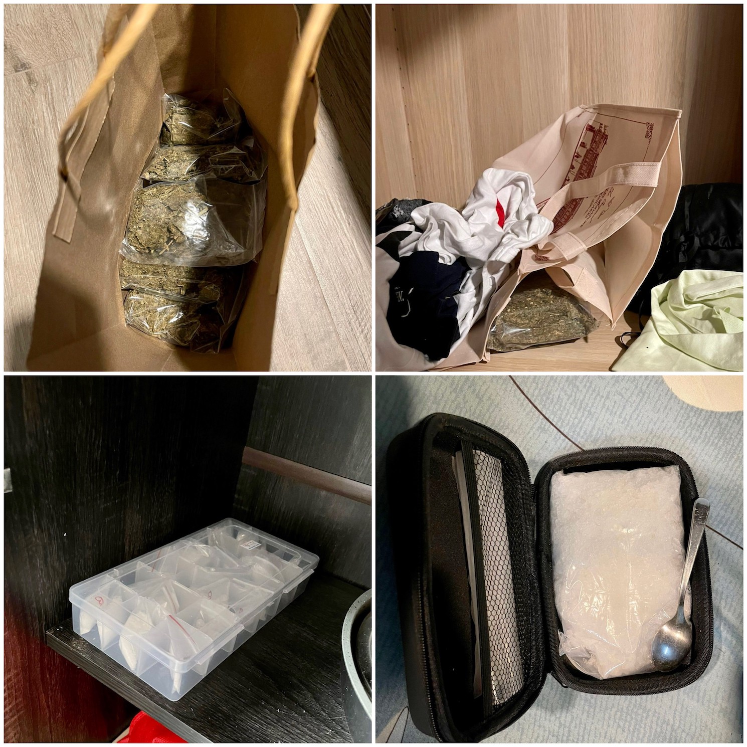 Photos 1 - 4 CNB drug bust 27 Feb 2022