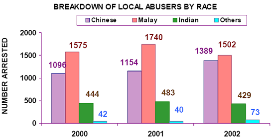 Abusers by race in 2002