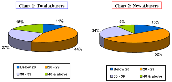 Abusers by age group in 2004 Abusers by age group in 2004
