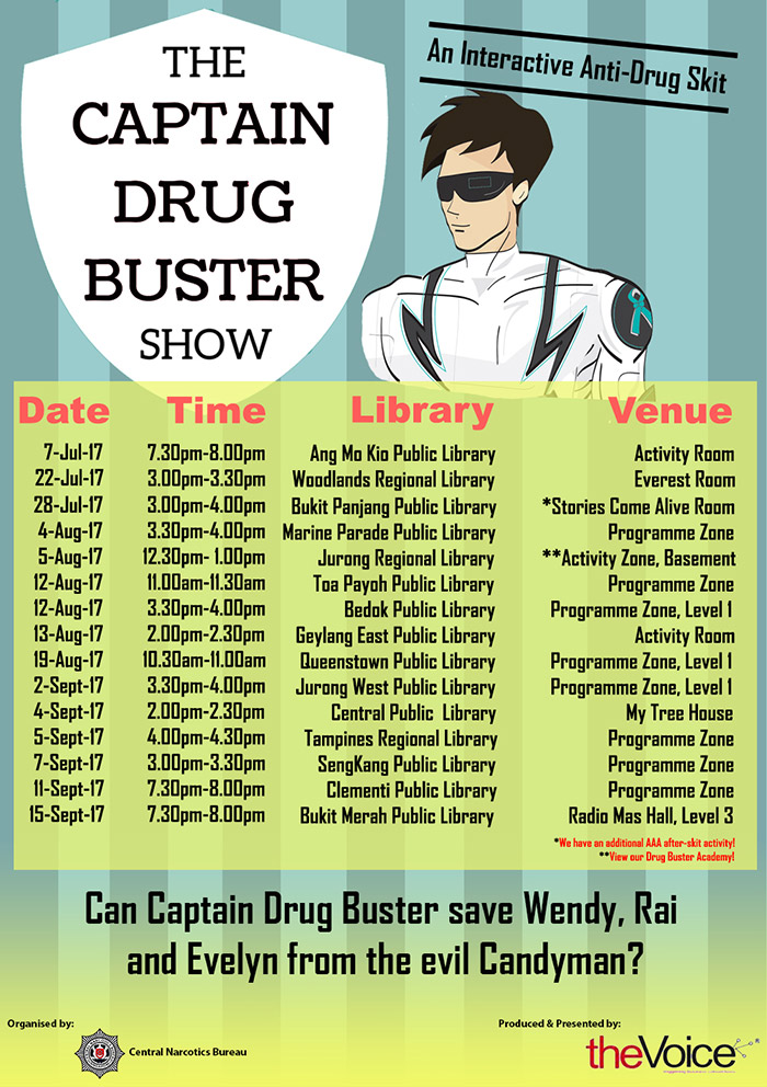 Captain Drug Buster Show Timings and Venue