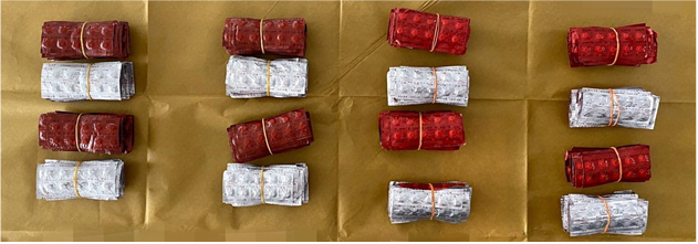 4,000 Erimin-5 tablets found within car driven by 39-year-old suspected drug trafficker who was arrested by CNB on 2 January 2020 4,000 Erimin-5 tablets found within car driven by 39-year-old suspected drug trafficker who was arrested by CNB on 2 January 2020