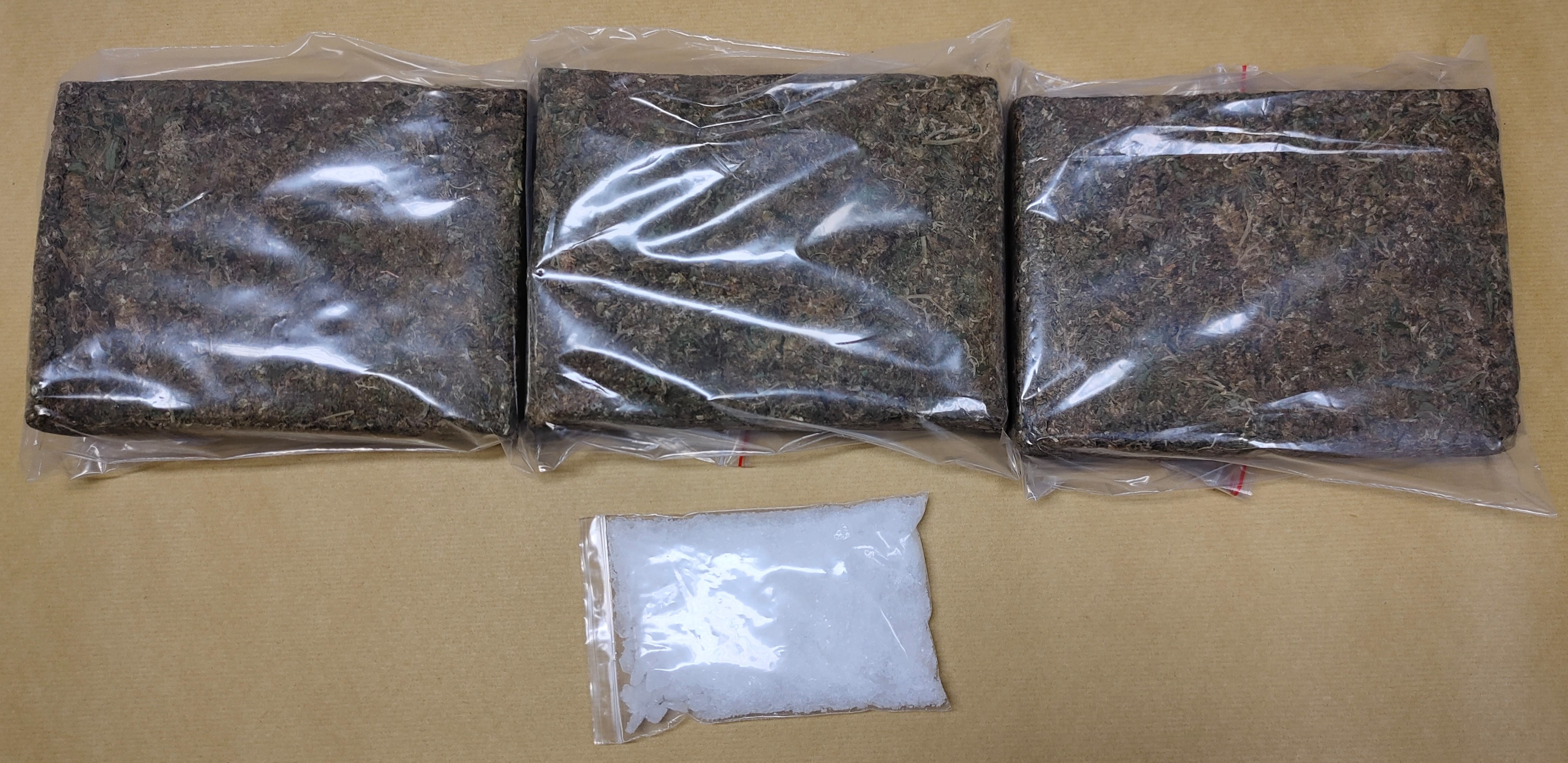 Drugs seized from within a Malaysia-registered car, at Tuas Checkpoint, on 6 February 2020