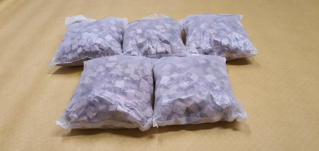 Photo 1 - (CNB): Heroin seized from a Malaysian-registered lorry at Tuas Checkpoint on 27 August 2020.